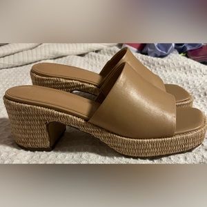 Abercrombie & Fitch Retro Mule Platform Heels